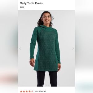 Prana Cream Cozy Fleece Tunic Dress